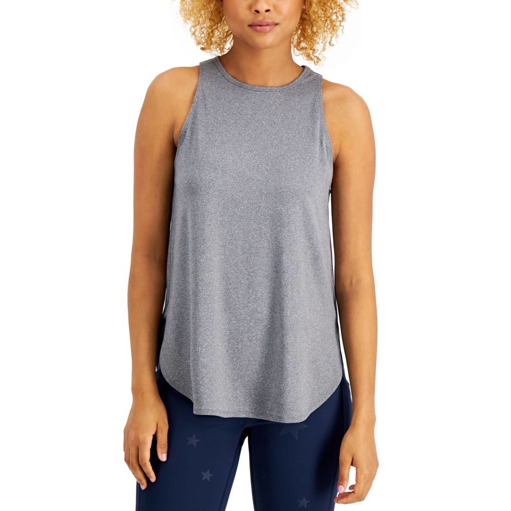 Ideology Women Fit Kit Sleeveless Essentials Sweat Set Tank Top Gray XS, $15 NWT